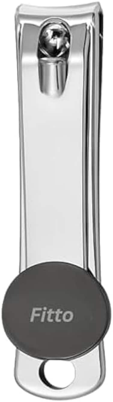 Fitto Nail Clipper Stainless Steel Compact 7.85x1.9cm - Portable Fingernail &amp; Toenail Trimmer for Travel Manicure Pedicure
