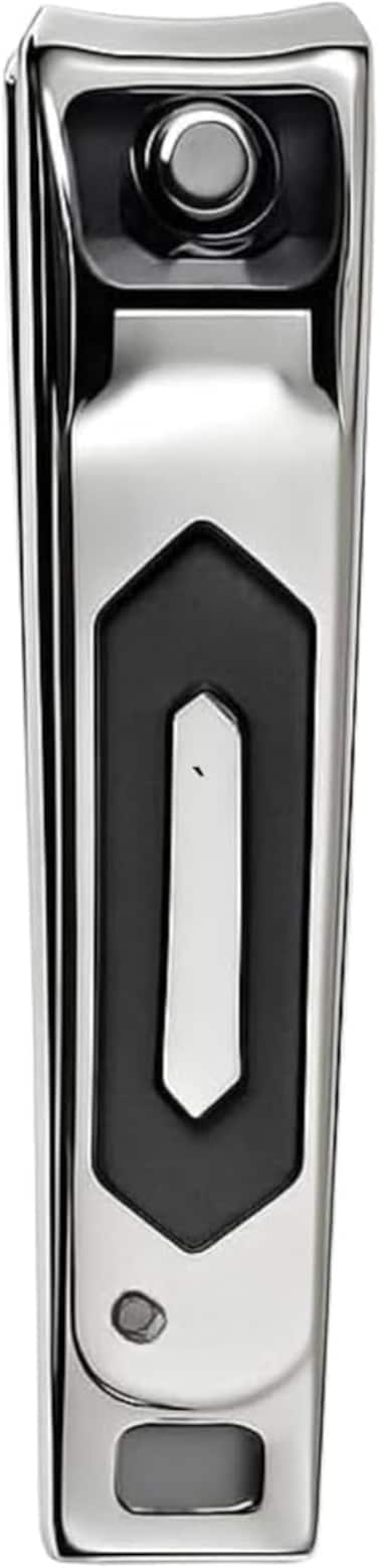 Fitto Nail Clipper 8x1.4cm Black - Compact Portable Fingernail &amp; Toenail Clipper Nail Cutter for Travel Manicure Pedicure