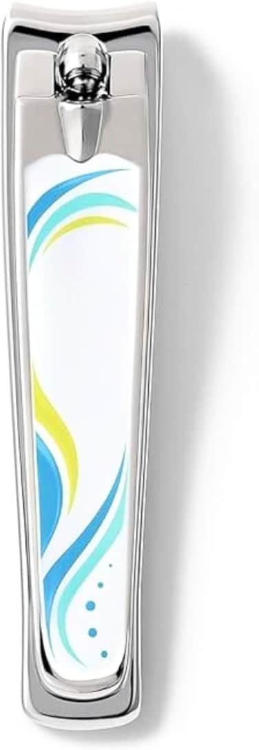 Fitto Compact Blue Nail Clipper 8.1x1.6cm - Portable Fingernail &amp; Toenail Cutter for Manicure Pedicure