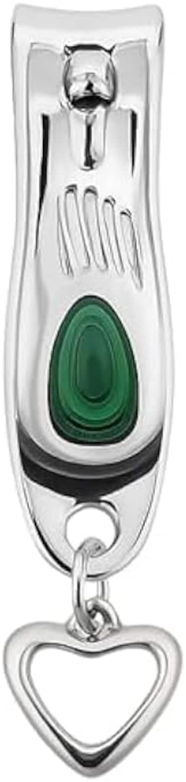 Fitto Nail Clipper 5.5x1.3cm Green - Compact Stainless Steel Fingernail &amp; Toenail Cutter Travel Manicure Pedicure Tool