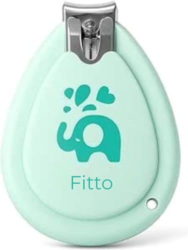 Fitto Baby Nail Clipper Compact 5x3.6cm - Infant Newborn Safety Nail Cutter Trimmer Mini Nail Scissors for Babies &amp; Toddlers
