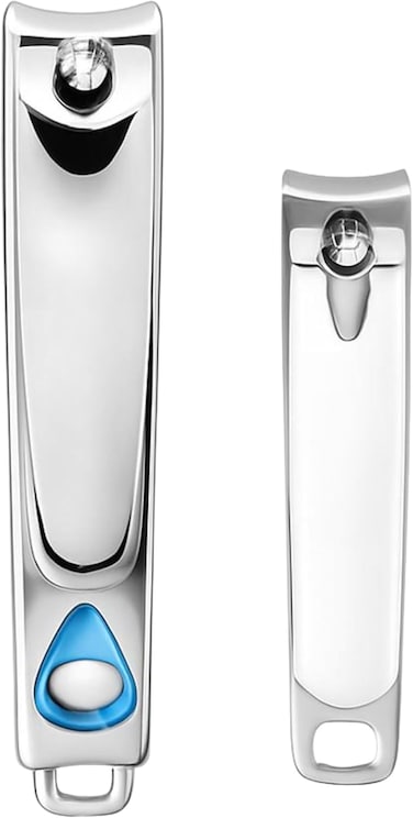 Fitto Nail Clipper Set 8x1.4cm &amp; 7x1.1cm &ndash; Nail Clippers for Fingernails &amp; Toenails, Compact Travel Nail Trimmers, Precision Pocket Nail Cutter