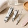 Fitto Nail Clipper Set Stainless Steel Fingernail &amp; Toenail Clippers 2pcs (7.85x1.6cm, 6.15x1.2cm) Manicure Pedicure Travel