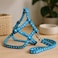 Fitto Pets Harness &amp; Leash Set Blue 14x8 cm - Small Cat Dog Puppy Adjustable Harness with Leash