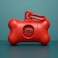 Fitto Pet Trash Bags Red 7.8 x 4.5 cm - Small Disposable Pet Waste Bags for Dog Poop, Cat Litter &amp; Puppy Waste, Portable Travel Use