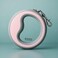 Fitto Retractable Pet Leash Round Pink Compact Case for Small Dogs and Cats 13.7x13.7cm