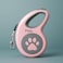 Fitto Retractable Pet Leash Pink - Retractable Dog Leash & Cat Leash, Compact 18x10.5cm Housing, Extendable Pet Lead for Small Dogs & Puppies