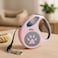 Fitto Retractable Pet Leash Pink - Retractable Dog Leash & Cat Leash, Compact 18x10.5cm Housing, Extendable Pet Lead for Small Dogs & Puppies