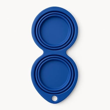 Fitto Collapsible Folding Pet Bowl 30x5cm - Silicone Portable Dog Cat Travel Food &amp; Water Bowl, Lightweight Easy Clean