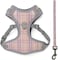 Fitto XS Pet Harness and Lead Set 21x16cm - Small Dog Puppy Cat Harness and Leash Adjustable Soft Walking Harness Vest