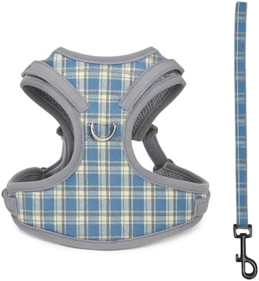 Fitto Small Pet Harness and Lead Set S 21x16cm Adjustable Dog Puppy Cat Walking Leash No-Pull Lightweight