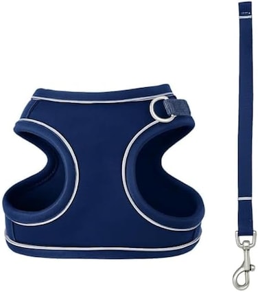 Fitto Small Pet Harness and Lead Set Size S 11.3x7cm Adjustable Nylon Harness and Leash for Small Dogs Puppies Cats