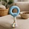 Fitto Dog Rope Toy with Ring Blue 7x6.7cm - Chew & Tug Toy for Small to Medium Dogs Puppy Dental Cleaning Interactive Play