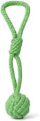 Fitto Dog Tug Rope Toy Green 37.5x10 cm - Braided Cotton Pet Tug &amp; Chew Toy for Dogs Puppies, Interactive Tug-of-War, Training and Fetch