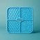 Fitto Pet Lick Mat Square 20x20cm Blue - Silicone Licking Pad for Dogs &amp; Cats, Slow Feeder Calming Treat Mat, Non-Slip