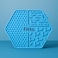 Fitto Lick Pad for Dogs &amp; Cats Blue Square Silicone Licking Mat 18.5 x 15.5 cm Slow Feeder Calming Treat Mat
