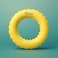 Fitto Pet Ring Toy 17x17cm Yellow - Chew &amp; Fetch Ring for Dogs Puppies Cats, Interactive Squeaky Teething Toy