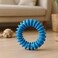 Fitto Pet Ring Toy Blue 12x12cm - Dog Chew Ring Toy for Puppy Rubber Fetch &amp; Tug Play