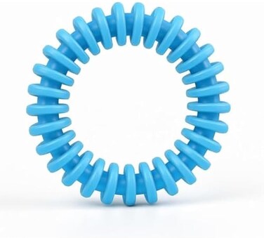 Fitto Pet Ring Toy Blue 12x12cm - Dog Chew Ring Toy for Puppy Rubber Fetch &amp; Tug Play
