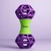 Fitto Purple Pet Toy 18x7cm - Chew & Fetch Toy for Dogs & Cats, Rubber Interactive Squeaky Toy for Small/Medium Dogs and Puppies