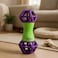 Fitto Purple Pet Toy 18x7cm - Chew & Fetch Toy for Dogs & Cats, Rubber Interactive Squeaky Toy for Small/Medium Dogs and Puppies
