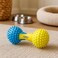 Fitto Dog Dumbbell Toy 20.5x7.5cm - Blue & Yellow Chew and Fetch Toy for Dogs, Tug and Training Interactive Toy