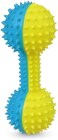 Fitto Dog Dumbbell Toy 20.5x7.5cm - Blue & Yellow Chew and Fetch Toy for Dogs, Tug and Training Interactive Toy