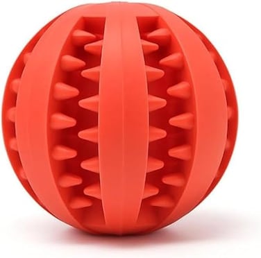 Fitto Red Pet Toy Ball 5x5cm - Small Dog &amp; Cat Play Fetch Toss Chew Ball for Puppies Kittens Indoor Outdoor