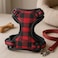 Fitto Red Pet Harness Size M 25x24cm - Adjustable Dog &amp; Cat Walking Harness, Easy-On Comfortable Chest Strap