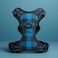 Fitto Dog Harness Blue Large L 32x30cm Adjustable Padded No-Pull Vest Pet Harness for Walking Training Reflective Nylon