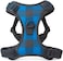 Fitto Dog Harness Blue Large L 32x30cm Adjustable Padded No-Pull Vest Pet Harness for Walking Training Reflective Nylon