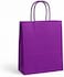 Fitto Large Purple Paper Bags with Handles – Recyclable Shopping & Party Favor Bags for Retail, Events, Birthday, Wedding