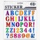 Fitto English Alphabet & Number Stickers 1-9 with Arithmetic Symbols for Kids, Classroom, Crafts, Scrapbooking, Homeschool