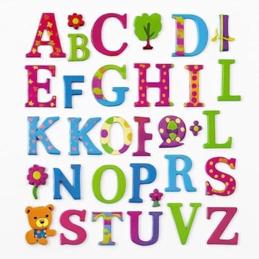 Fitto English Alphabet Stickers - Self-Adhesive Letter Stickers A-Z for Kids, Classroom, Scrapbooking, Planners & Crafts, Peel and Stick Letter Decals