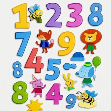 Fitto Numbers Stickers Assorted Colors - Self-Adhesive Vinyl Number Labels 0-9 Peel &amp; Stick Decorative Number Decals for Planners Scrapbooks DIY Crafts Kids