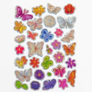 Fitto Butterfly Stickers Removable Vinyl Wall Decals 60pcs Colorful 3D Peel-and-Stick Butterflies for Nursery Kids Room Laptop Scrapbook Home Decor