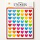 Fitto Heart Shaped Educational Stickers for Kids Classroom Reward Stickers for Teachers Preschool Kindergarten Learning Activities