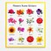 Fitto Floral Educational Stickers - Flower Stickers for Kids, Teacher Reward Stickers, Classroom, Scrapbook & Planner Craft Stickers