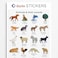 Fitto Wild Animals Educational Stickers for Kids - Self-Adhesive Animal Stickers for Preschool, Classroom Rewards, Scrapbook & Learning