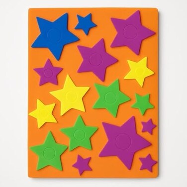Fitto Craft Foam Sheet Stars - EVA Foam Star Shapes for DIY Crafts, Kids Crafts, Scrapbooking, Decorations