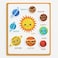 Fitto Solar System Educational Stickers for Kids &ndash; Planet Wall Decals, Removable Peel and Stick Space Stickers for Classroom &amp; Nursery