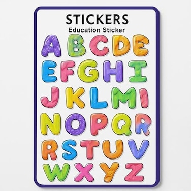 Fitto Alphabet Educational Stickers for Kids - Reusable Peel-and-Stick Letters for Early Learning, Preschool Classroom Activities