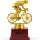 Fitto Cycling Golden Trophy - Premium Cycling Award for Competitions and Events