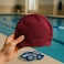 Fitto Maroon Swimming Cap for Adults and Kids - Silicone Swim Cap for Enhanced Performance