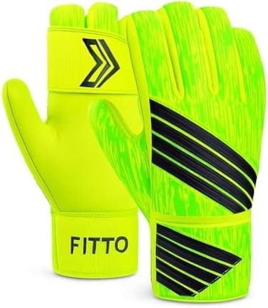 Fitto Premium Yellow Goalkeeper Gloves for Enhanced Grip and Protection
