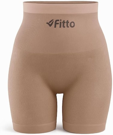 Fitto Women's Brown Waist Shaper Shorts - Slimming Body Shaper for Tummy Control