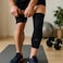 Fitto Knee Cap Gym Brace/Sleeves Pair for Pain Relief - Black