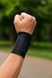 Fitto Adjustable Black Wrist Support for Fitness - Comfortable and Durable Wrist Brace for Weightlifting, Gym, and Sports