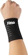 Fitto Adjustable Black Wrist Support for Fitness - Comfortable and Durable Wrist Brace for Weightlifting, Gym, and Sports
