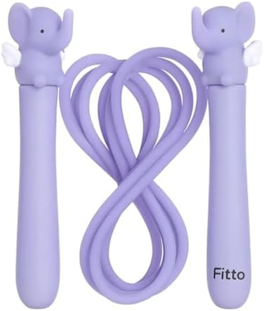 Fitto Adjustable Purple Skipping Rope for Kids - Perfect for Jump Rope Fun and Fitness
